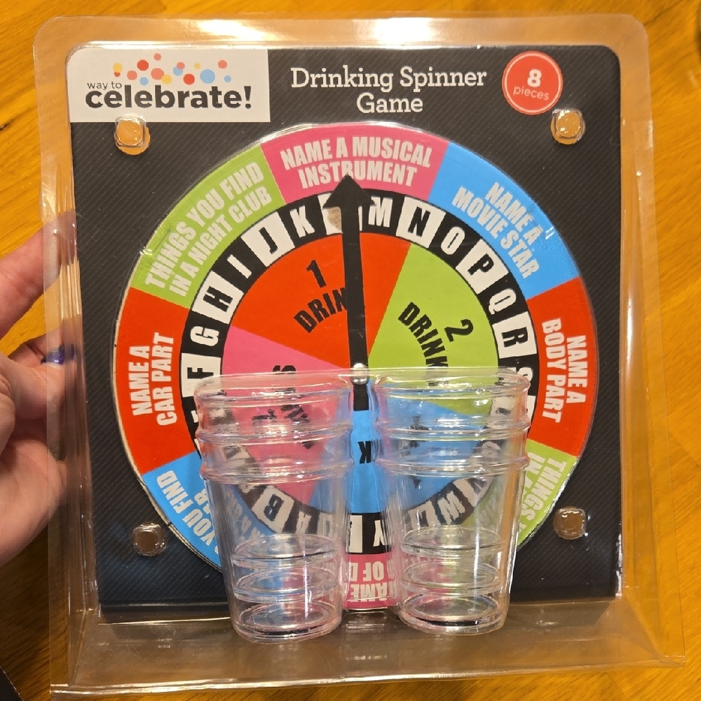 Way to Celebrate! Drinking Spinner Game - Multicolor